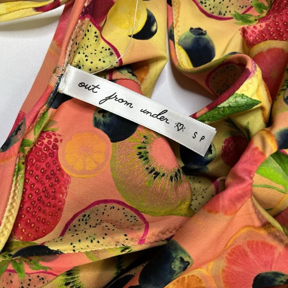 Urban Outfitters Out From Under Ava One Piece Swimsuit Fruit Print Cheeky NWOT S - Picture 5 of 5